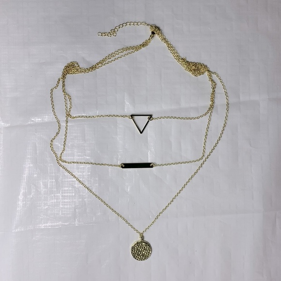 Gold Plated 3 Layer Necklace - Picture 2 of 2